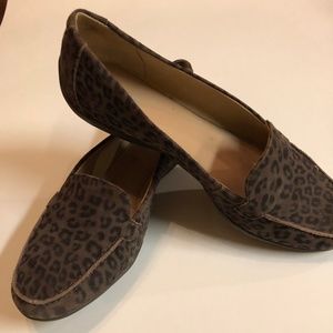 e360 Suede Leopard Print Moc Loafer
